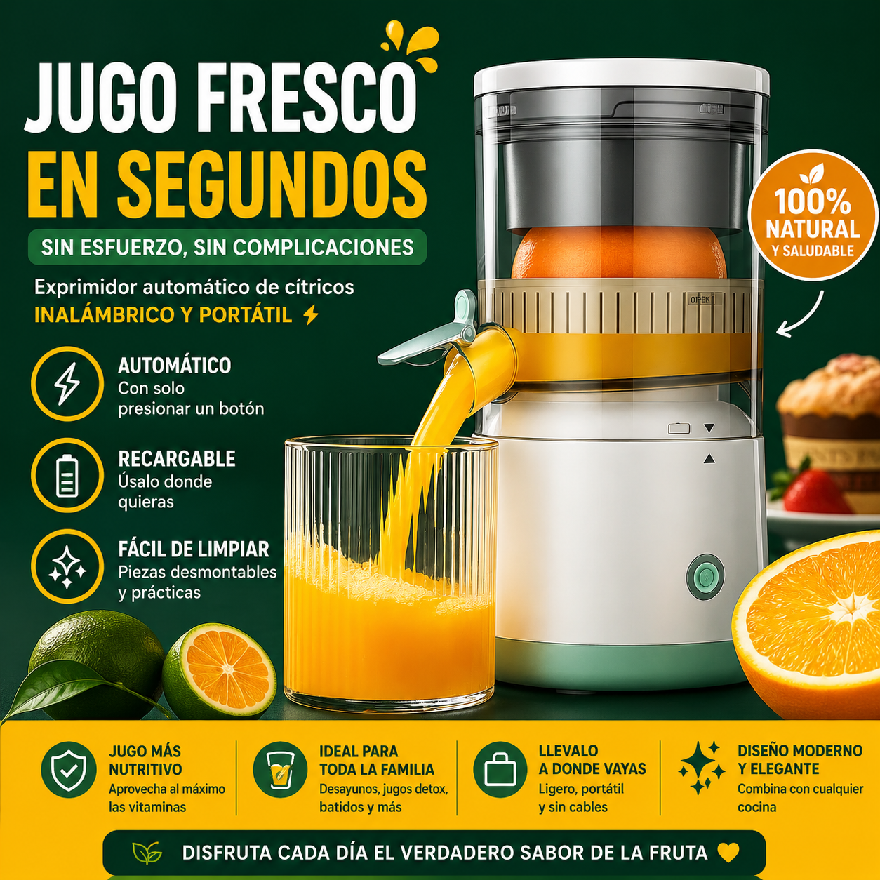 Citrum™ Exprimidor eléctrico de jugo inalám