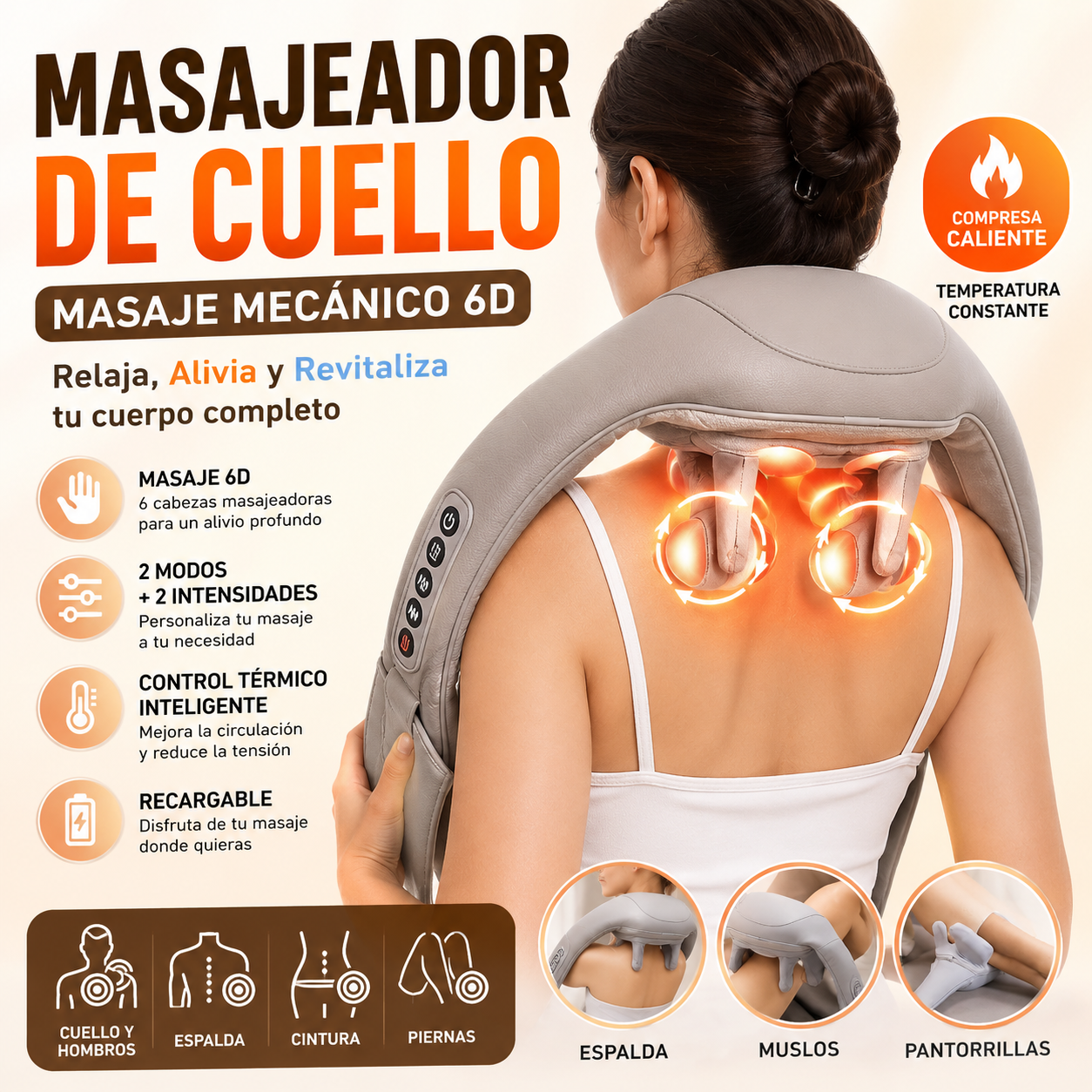 CuelloFlex™ Masajeador de Cuello Mecanico
