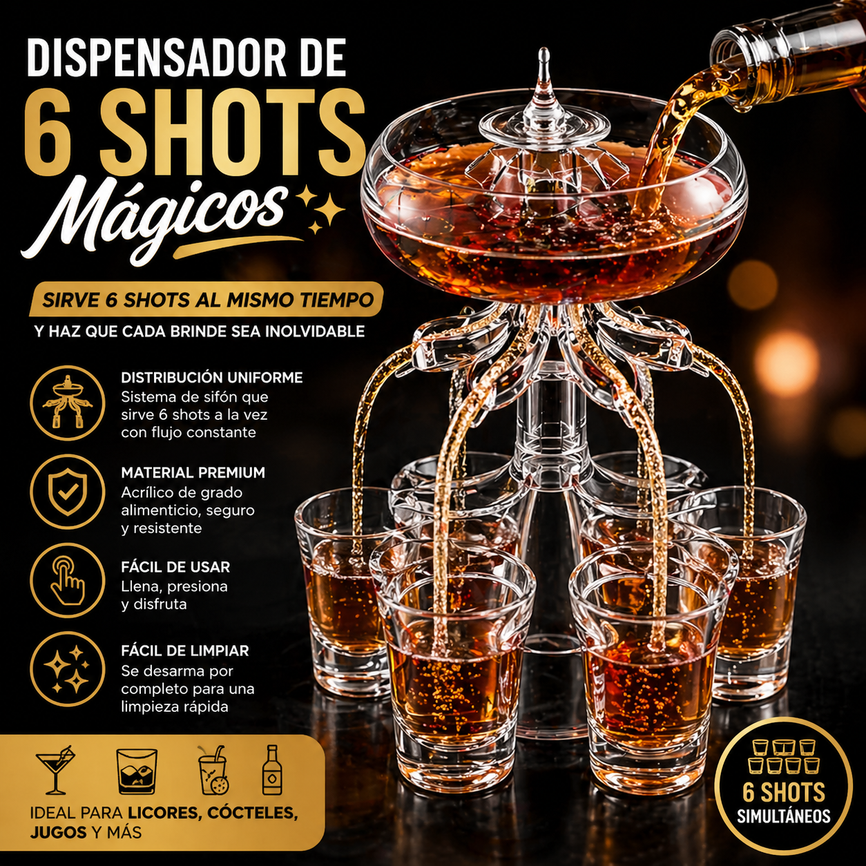 RondaMágica™- Dispensador de 6 Shots Mágicos
